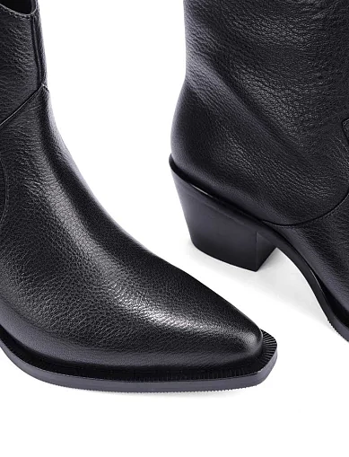 Женские ботинки MIRATON кожаные черные - фото 5 - Miraton