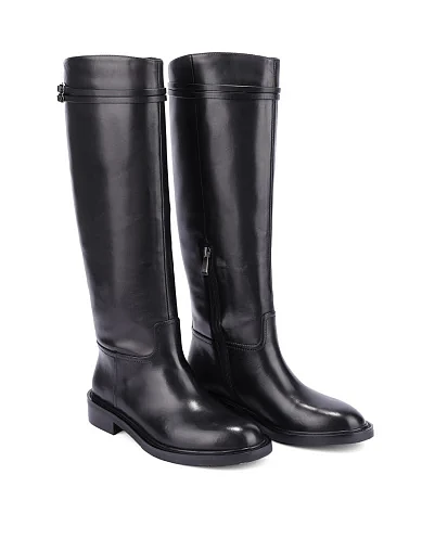 Женские сапоги Attizzare кожаные черные - фото 3 - Miraton