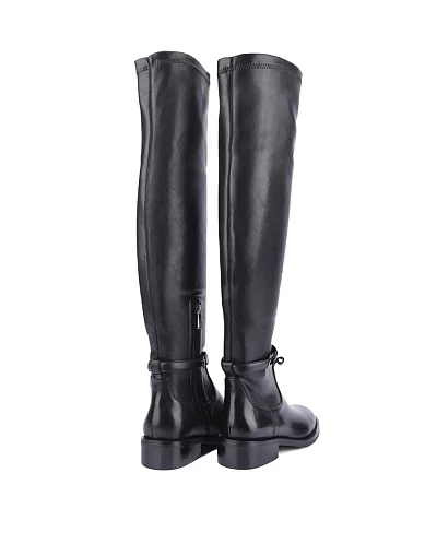 Женские ботфорты Attizzare из искусственной кожи черные - фото 4 - Miraton