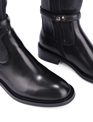 Женские ботфорты Attizzare из искусственной кожи черные - фото 5 - Miraton