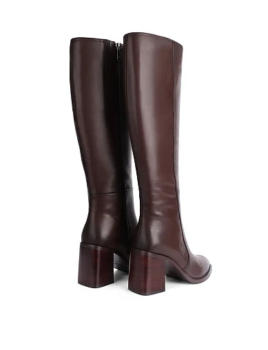 Женские сапоги Attizzare кожаные коричневые - фото 4 - Miraton