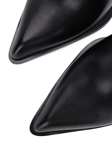 Женские ботфорты MIRATON кожаные черные - фото 5 - Miraton