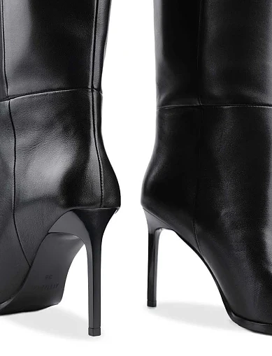 Жіночі ботфорти MIRATON шкіряні чорні(G652-1810) - фото 4 - Miraton