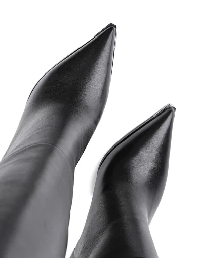 Жіночі ботфорти MIRATON шкіряні чорні(G652-1810) - фото 5 - Miraton