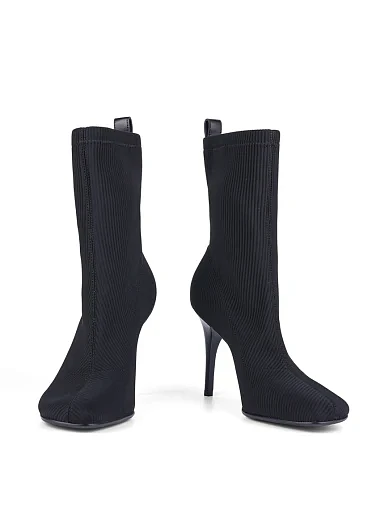 Женские ботинки MIRATON тканевые черные - фото 2 - Miraton