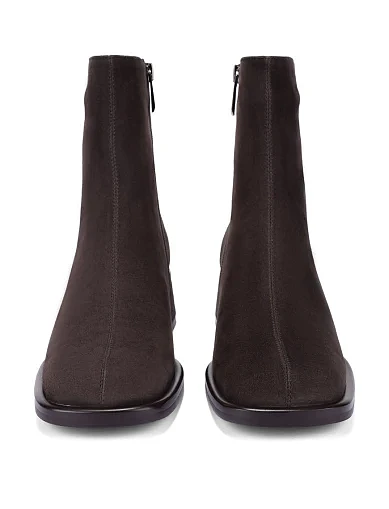 Женские ботинки велюровые серые - фото 2 - Miraton