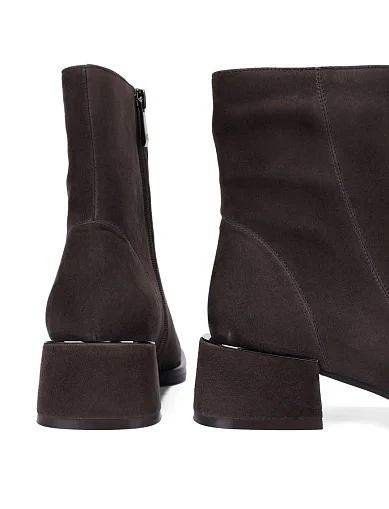 Женские ботинки велюровые серые - фото 5 - Miraton