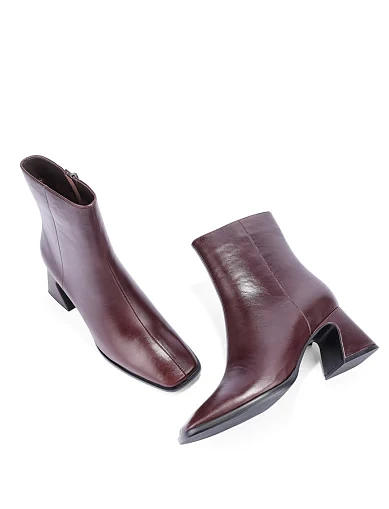 Жіночі черевики MIRATON шкіряні бордові(8099-0611) - фото 2 - Miraton