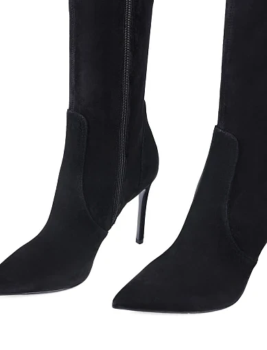 Жіночі ботфорти Mia May велюрові чорні(W287-242203-1) - фото 5 - Miraton