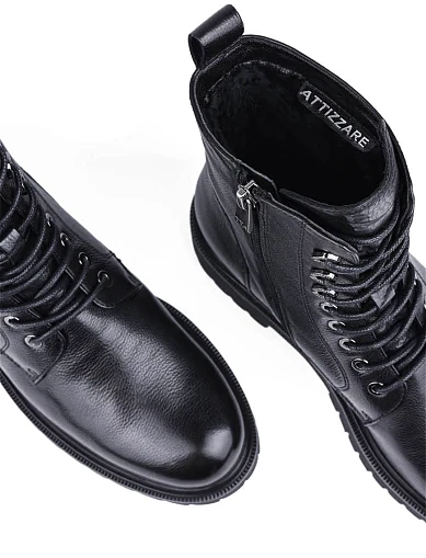 Женские ботинки Attizzare кожаные черные - фото 5 - Miraton