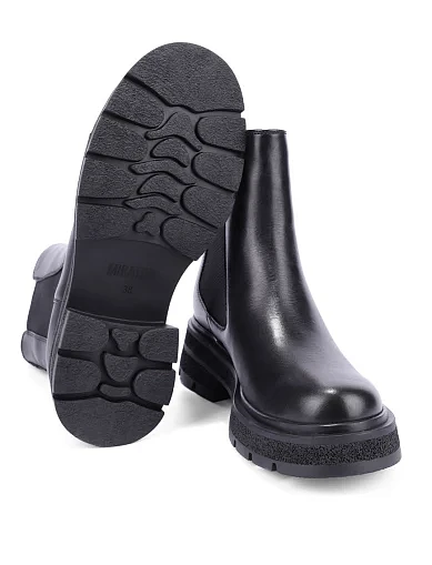 Женские ботинки челси MIRATON кожаные черные - фото 2 - Miraton