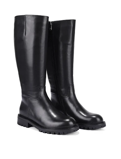 Женские сапоги Attizzare кожаные черные - фото 3 - Miraton