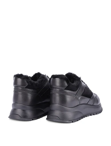 Жіночі кросівки MIRATON шкіряні чорні(H2379B-3-1M) - фото 4 - Miraton