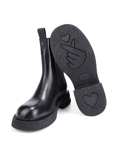 Женские ботинки челси Attizzare кожаные черные - фото 2 - Miraton