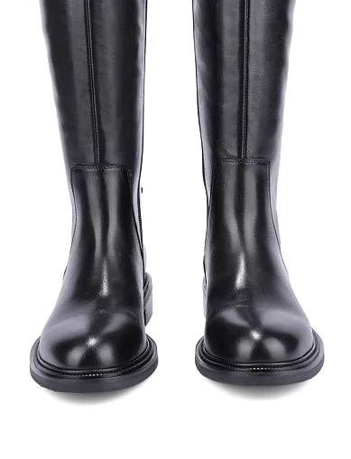 Женские сапоги Attizzare кожаные черные - фото 2 - Miraton