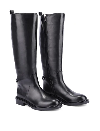 Женские сапоги Attizzare кожаные черные - фото 3 - Miraton