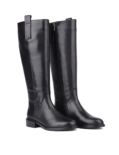 Женские сапоги Attizzare кожаные черные - фото 2 - Miraton