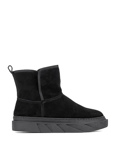 Женские угги MIRATON велюровые черные - фото 1 - Miraton