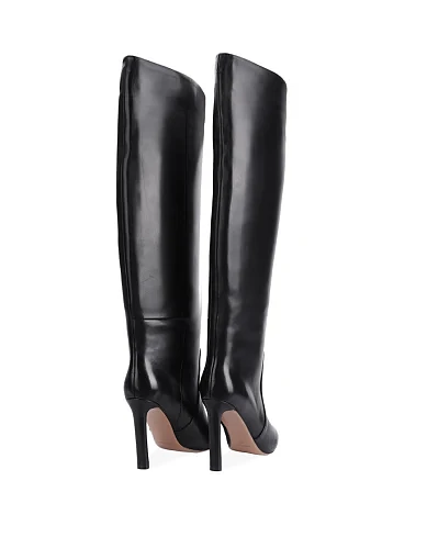 Женские сапоги MiaMay кожаные черные - фото 4 - Miraton