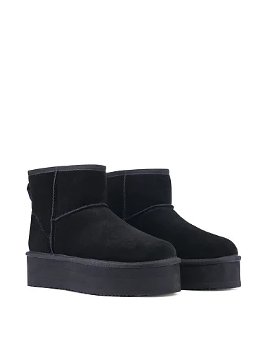 Жіночі уггі MIRATON велюрові чорні(ATTU-19) - фото 3 - Miraton