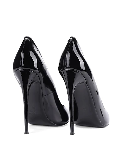 Женские туфли лодочки MIRATON лаковые черные - фото 4 - Miraton