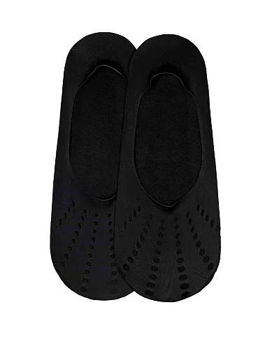 Следы женские с перфорацией черные 2 шт. - фото 1 - Miraton