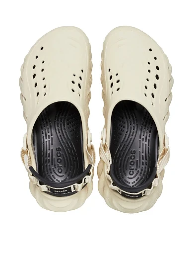 Мужские кроксы Crocs резиновые бежевые - фото 5 - Miraton
