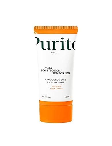 Крем сонцезахисний з керамідами Purito Seoul Daily Soft Touch Sunscreen SPF 50 PA++++ 60 ml (Renewe)(Крем сонцезахисний з керамідами Purito Seoul Daily) - фото 1 - Miraton