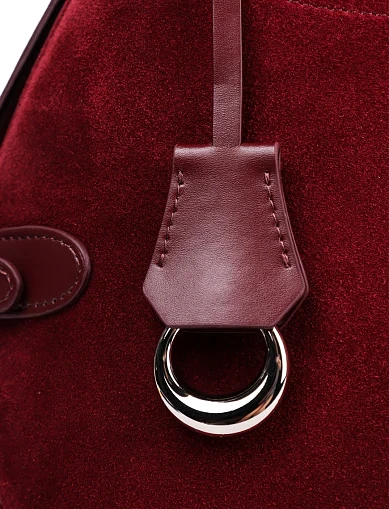 Женская сумка хобо MIRATON замшевая бордовая - фото 5 - Miraton