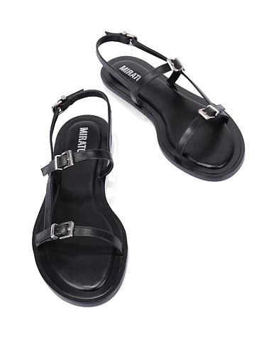 Жіночі сандалі шкіряні чорні(FT2597A-5-1) - фото 2 - Miraton