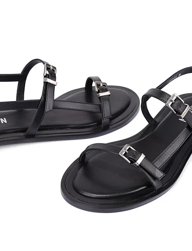 Жіночі сандалі шкіряні чорні(FT2597A-5-1) - фото 5 - Miraton