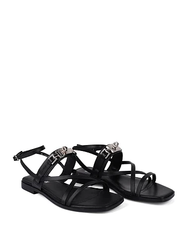 Жіночі сандалі шкіряні чорні(FT2539A-10-1) - фото 3 - Miraton