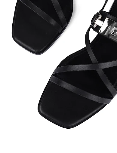 Жіночі сандалі шкіряні чорні(FT2539A-10-1) - фото 5 - Miraton