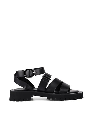 Жіночі сандалі шкіряні чорні(FT2524B-2-6) - фото 1 - Miraton