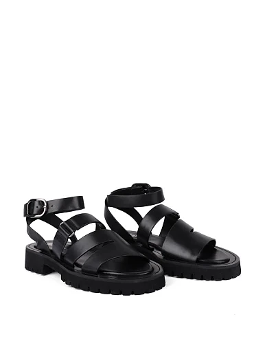 Жіночі сандалі шкіряні чорні(FT2524B-2-6) - фото 3 - Miraton