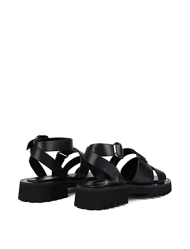 Жіночі сандалі шкіряні чорні(FT2524B-2-6) - фото 4 - Miraton