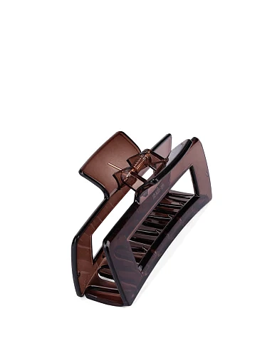 Заколка-краб MIRATON коричневая - фото 2 - Miraton