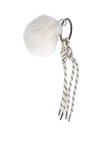 Брелок для сумок MIRATON м'який помпон з підвіскою(WH-2) - фото 1 - Miraton