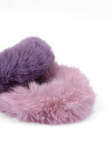 Комплект з 2 резинок MIRATON з хутра різнокольорові(KJ-2) - фото 2 - Miraton