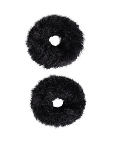 Комплект з 2 резинок MIRATON з хутра рожеві(KJ-4) - фото 1 - Miraton