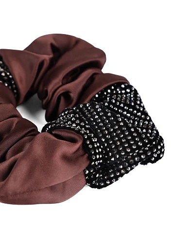 Резинка MIRATON чорно-коричнева зі стразами(KJ-6) - фото 2 - Miraton