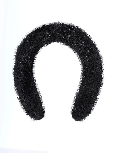 Обруч MIRATON чорний з хутром(KJ-15) - фото 1 - Miraton