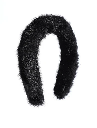 Обруч MIRATON чорний з хутром(KJ-15) - фото 2 - Miraton