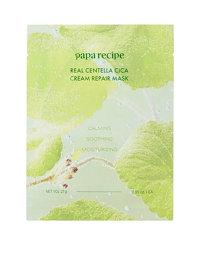 Восстанавливающая тканевая маска с экстрактом центеллы Papa Recipe Real Centella Cica Cream Repair M - фото 1 - Miraton