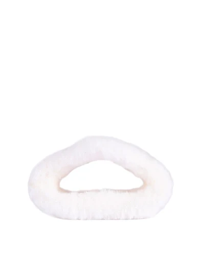 Заколка-краб MIRATON белая с мехом - фото 1 - Miraton