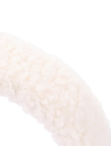 Обруч MIRATON белый с тедди-мехом - фото 3 - Miraton