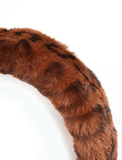 Обруч MIRATON коричневий з хутром(FK-11) - фото 3 - Miraton