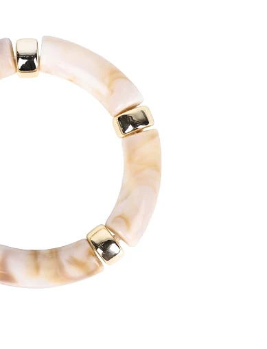 Браслет MIRATON акриловий біло-бежевий - фото 2 - Miraton