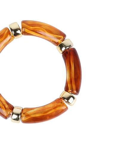 Браслет MIRATON акриловий бурштиново-золотистий - фото 2 - Miraton