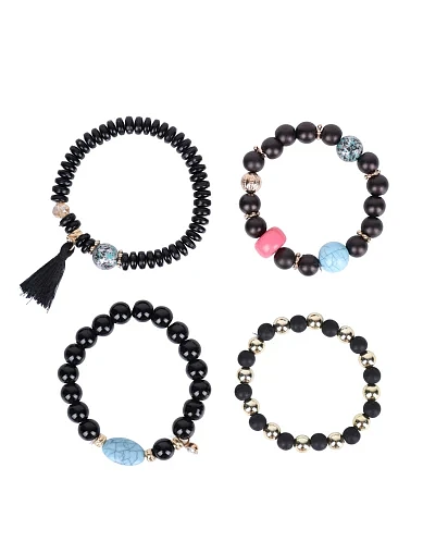 Мікс 4-х браслетів MIRATON різнокольорові - фото 2 - Miraton